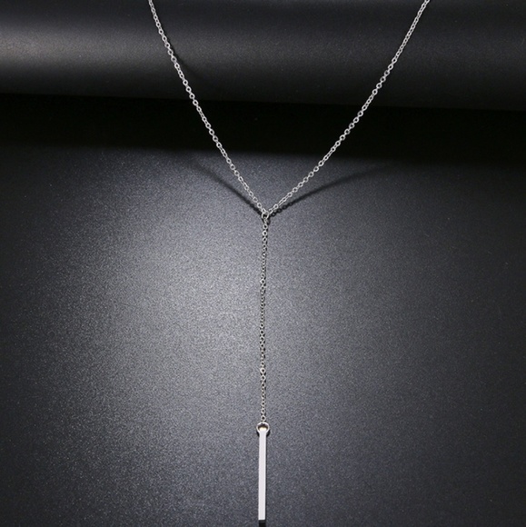 Stainless Steel Long Pendal necklace Bar, Needle - Picture 2 of 5